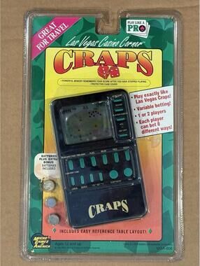 Electronic  Handheld Craps Games Of America Las Vegas Casino Corner New Sealed